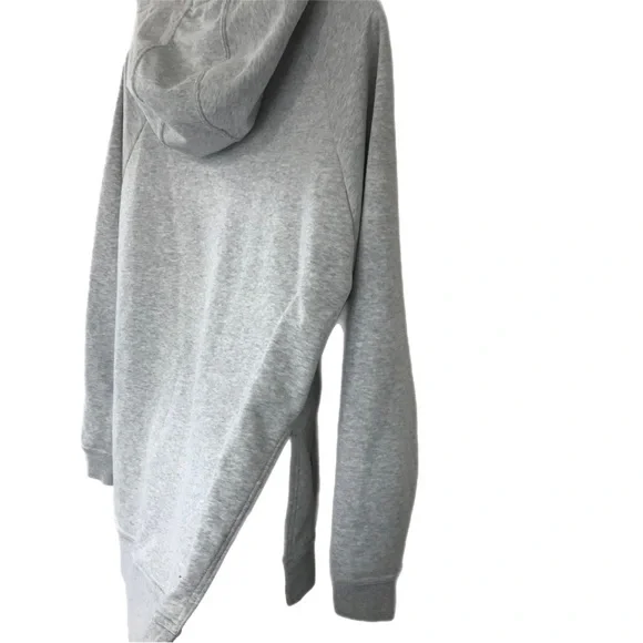 Nike Heather Gray Dry Training Hoodie Vented Droptail - Picture 3 of 8